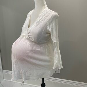 Motherhood Cream Maternity Top